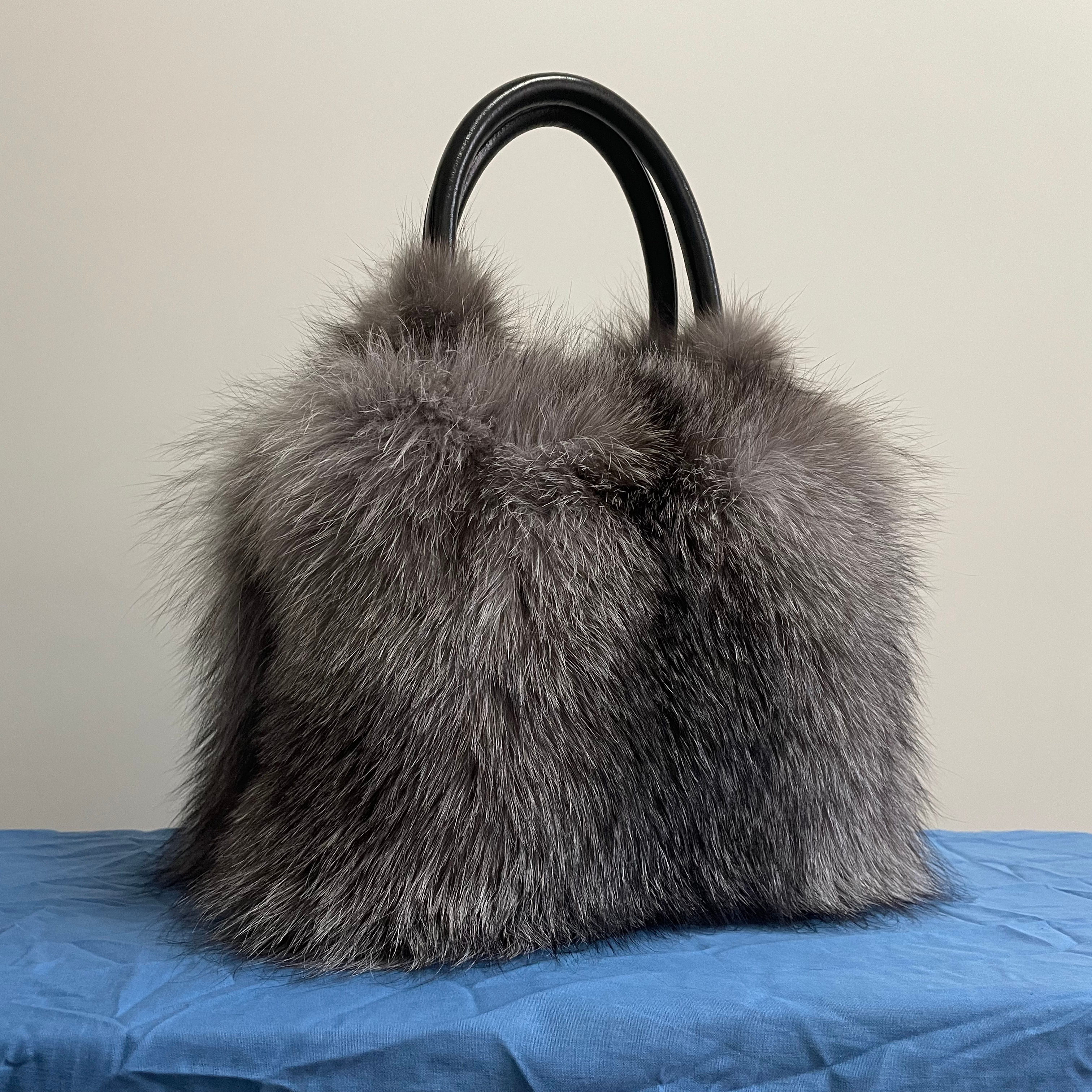 bolso de piel de zorro elegante para estilos elegantes y de moda