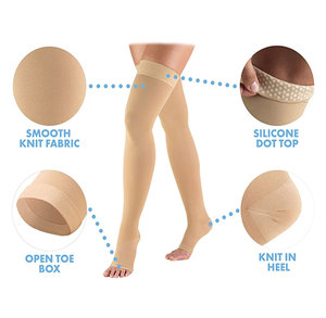 Người Đàn Ông Của Phụ Nữ Phổ Mở Toe Thể Thao Nén Vớ 20-30mmHg Đùi Cao Chống-Giãn Tĩnh Mạch Y Tá Nén Vớ Cho - Product Image 3