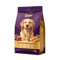 Sacs en plastique de qualité alimentaire pour l'emballage de la nourriture pour chiens, impression personnalisée, fond carré à 8 côtés, 1-5 kg