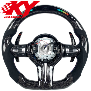 Volante Deportivo de Fibra de Carbono Forjado con LED Personalizado para BMW F30 F20 F32 F36 M3 F10 F15 M5 F80 M4 F82 M2 F87 - Product Image 1