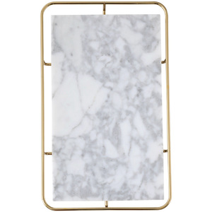 Venta al por mayor de lujo de estilo europeo de metal plano bandeja de almacenamiento de mármol natural creativo borde dorado diseño Art <span class=keywords><strong>Deco</strong></span> para la exhibición de la joyería - Product Image 5