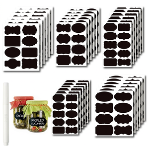 Étiquettes étanches réutilisables pour tableau noir Étiquette de l'organisateur d'épices pour pots de cuisine ménagers Autocollants pour tableau noir - Product Image 1