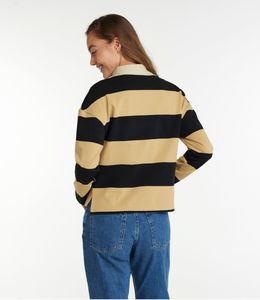 Pesi pesanti di alta qualità in cotone 100% personalizzato di fabbrica giallo nero Modulare cucitura in bianco senza logo Jersey da ragazza Polo da Rugby da <span class=keywords><strong>donna</strong></span> - Product Image 3
