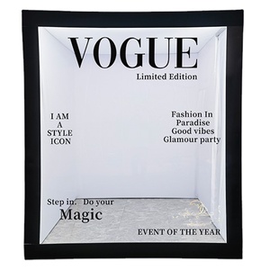 Boîte <span class=keywords><strong>photo</strong></span> pliable <span class=keywords><strong>de</strong></span> haute qualité pour événements, en plastique métallisé, portable, pour fêtes - Product Image 3
