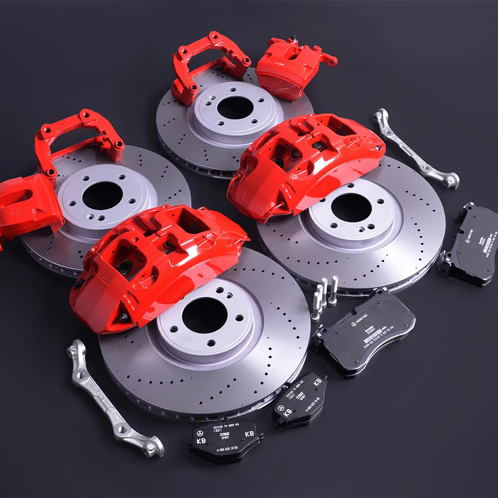 Piezas de automóviles de fundición AMG Caliper 6 Pot modificado Big Brake Calipers Kit Systems Pads para Mercedes Ferrari Bugatti Lamborghini