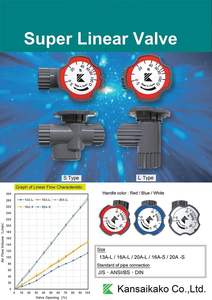 Kansaikako Super Linear <b>Valve</b> S Type (16A, JIS Standard) – PVC Airflow <b>Control</b> <b>Valve</b> - Product Image 5