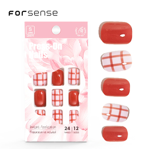 Venta al por mayor <span class=keywords><strong>de</strong></span> <span class=keywords><strong>uñas</strong></span> reutilizables <span class=keywords><strong>de</strong></span> primera calidad en caja <span class=keywords><strong>uñas</strong></span> postizas ecológicas logotipo personalizado Kit <span class=keywords><strong>de</strong></span> <span class=keywords><strong>uñas</strong></span> postizas cuadradas cortas inteligentes para mujeres - Product Image 1