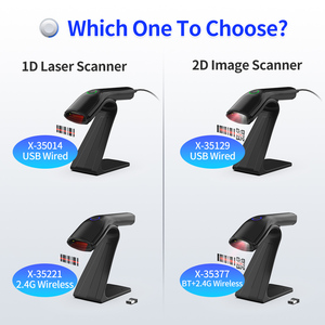Lecteur de codes QR Xincode, scanner de codes-barres portable, lecteur de codes QR, scanner de codes-barres 1D 2D sans fil, pistolet de numérisation pour supermarché - Product Image 3