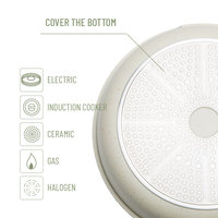 Juego de Ollas y Sartenes E-TOP Antiadherentes de 16 Piezas, Juego de Utensilios de Cocina con Mango Desmontable, Juego de Utensilios de Cocina Antiadherentes para Inducción, Apto para Horno