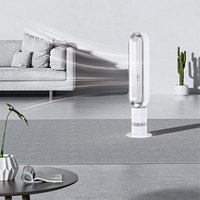 Ventilador Eléctrico sin Aspas con Control Remoto H601, Temporizador de 1-9 Horas, Velocidad del Viento Máxima de 4.9m/s, para Uso en Interiores, Dormitorios y Hogares