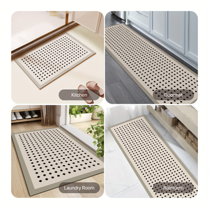 Modern Custom <strong>Kitchen</strong> <strong>Floor</strong> Rug Non-Slip Anti-Fatigue Rubber <strong>Runner</strong> with Spring Flower Stone Animal Print Machine Made for Teens - Product Image 3