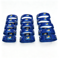 Bracelets promotionnels personnalisés en polyester extensible, imprimés par transfert thermique, imitation tissée antique, avec logo sur mesure pour événements