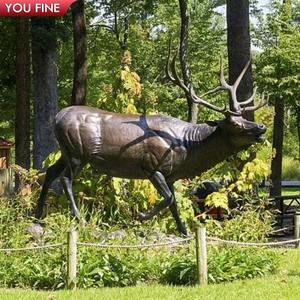 Estátua de cervos em bronze de fundição, tamanho de vida ao ar livre, escultura de cervos - Product Image 3
