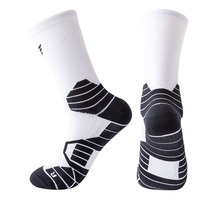 Chaussettes de basket-ball pour hommes KonLee Elite, vente en gros, chaussettes de sport en tricot athlétique, logo personnalisé brodé, motif 3D pour la saison d'automne
