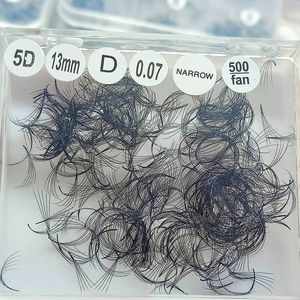 Venta al por mayor hecho a mano Nhu Y NY5D 5D para extensiones de pestañas de visón de imitación de tira completa cajas de embalaje personalizadas 0,07 CC D rizo completo - Product Image 3