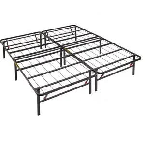 WEKIS Steel Slats Twin Foldable Metal Platform Bed Frame Double King Size