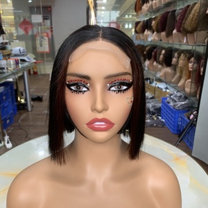 Super Double Drawn Bone Straight Lace Closure <b>Wigs</b> High Quality Bob Human Hair <b>Wigs</b> for Black Women - Product Image 2