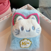 Bloc-notes en peluche chaton mignon pour enfants et étudiants, cadeau créatif, doux et adorable