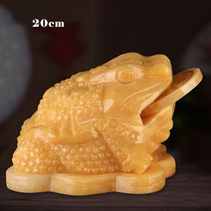 ของตกแต่งรูป<span class=keywords><strong>คางคก</strong></span>ทองสามขาแบบสามขาหยกหยกแกะสลักศิลปะและงานฝีมือ - Product Image 4