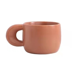 Copo de cerâmica personalizado coreano de 200 ml, xícara de cerâmica estilo coreano, xícara de café personalizada, bonito, caneca de gelo, barriga, copos - Product Image 1