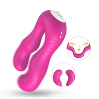 Gode vibrant sans fil télécommandé Stimulateur de clitoris en forme de U pour femmes Jouets sexuels pour femmes couples adultes