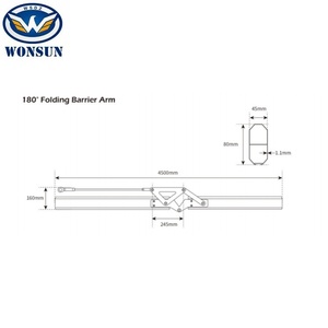 Otomatik bom bariyer kapısı kullanımı ve Limit yüksekliği ve genişlik siteleri için <span class=keywords><strong>180</strong></span> derece kat bariyer kolu - Product Image 6