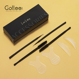 Kit <span class=keywords><strong>de</strong></span> lifting des <span class=keywords><strong>cils</strong></span> et des sourcils Gollee à la kératine avec gel, lotion et baume, teinture personnalisée semi-permanente 2-en-1, DIY à domicile, noir - Product Image 2
