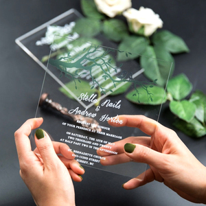 <span class=keywords><strong>Invitaciones</strong></span> acrílicas A5 transparentes <span class=keywords><strong>de</strong></span> elegancia personalizada <span class=keywords><strong>de</strong></span> fábrica conjunto <span class=keywords><strong>de</strong></span> invitación <span class=keywords><strong>de</strong></span> <span class=keywords><strong>boda</strong></span> económica tarjeta acrílica - Product Image 3