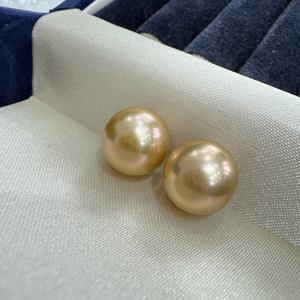 10-11 viên ngọc trai nước ngọt tròn, màu vàng đậm nhuộm đẹp, bán sỉ - Product Image 4