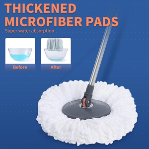Nuevo Set de Mopa de Microfibra con Cubo Giratorio 360° y Palo de Acero con Mango para Limpieza del Hogar, Venta al por Mayor, Muestra Gratuita - Product Image 3