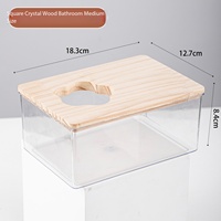 Bac à sable transparent grand format pour hamsters - Bac à litière 2-en-1 pour hamsters syriens, décoration de cage anti-éclaboussures