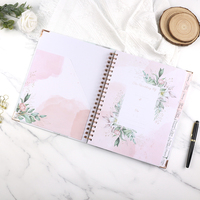 Organisateurs à couverture rigide imprimés personnalisés Agenda hebdomadaire non daté Journal de planification de reliure à spirale à couverture rigide avec coin mental