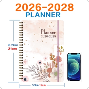 A5 hàng tuần hàng tháng kế hoạch xoắn ốc máy tính xách tay với PVC Bìa in phong cách xoắn ốc RÀNG BUỘC - Product Image 2