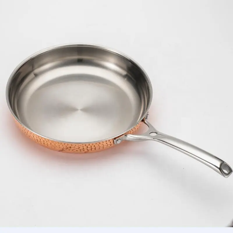 अनुकूलित घरेलू बरतन त्रिकोणीय प्लाई अंकित cookware सेट fryingpan