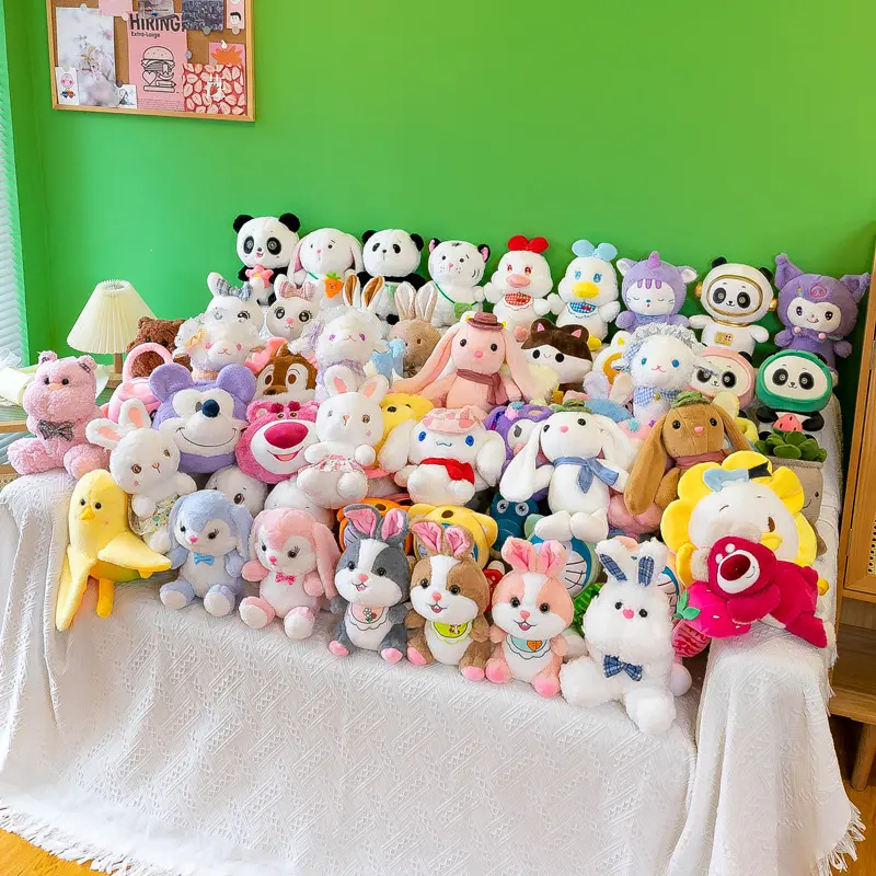 8 pouces fabricant personnalisé doux kawaii mignon anime peluche animal jouet figure en peluche poupée jouets pour enfants cadeau griffe machine