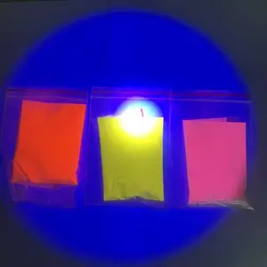Fabricación 365nm UV pigmento invisible rojo azul verde anti-falsificación pigmento invisible UV pigmento fluorescente
