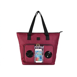 Sac isotherme fourre-tout en polyester de haute qualité OEM 2023 avec poche avant zippée, double poignée, étanche et design thermique isolant pour la plage - Product Image 5