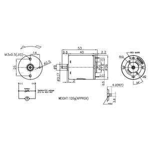 Motores Micro PMDC PrimoPal de 4000~6450 rpm, 30 voltios, 6~36 V, Motor <span class=keywords><strong>El</strong></span>éctrico de CC con Imán Permanente y Mini Escobillas de Carbón para Máquinas Expendedoras - Product Image 5