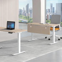 Bureau debout réglable en hauteur et table de dessin avec double moteur, montage facile, en acier et alliage d'aluminium