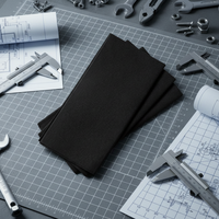 Servilletas de Papel Airlaid Negras de 1 Capa, Plegado en 8, Desechables, para Cócteles, en Bolsa