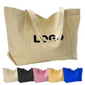Promotional <b>Canvas</b> Tote <b>Bags</b> Reusable Custom Shopping Silk Screen Printing <b>Large</b> Capacity Shoulder <b>Bag</b> for Women - Product Image 1