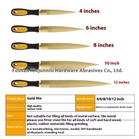 Limes de couteau de bricolage en bois spécial or de 8 pouces, demi-cercle à dégagement rapide, stock pointu, lime en acier pour le travail du bois dur, dent grossière