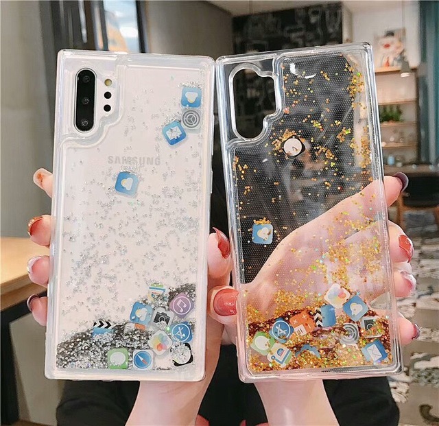 2026 Factory Custom PC TPU Glitter Liquid Sand Quicksand Star Case Back Cover for Iphone Samsung Case