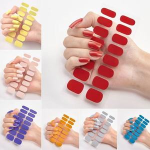 Salon-Quality Eco-friendly Non-Toxic Semi-Cured Gel Nail Stickers Mixed Color UV Nail Gel Strip That Works Any Lamp Long Lasting - Product Image 2