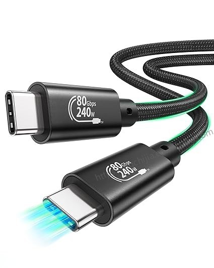 Thunderbolt 4 Certified USB C to USB C Cable 8K/4K Display/40Gbps 240W Compatible with USB4 Thunderbolt 4/3 for NoteBook Phone