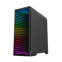 Boîtier d'ordinateur de jeu GameMax Full Tower Infinity ARGB Light en verre trempé pour ordinateur de bureau, expérience visuelle améliorée