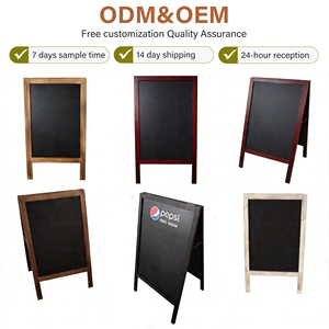 Tableaux magnétiques portables en forme de A, 40" x 20", grands panneaux en bois pour l'extérieur - Product Image 1