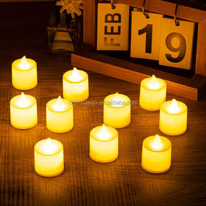 Petites bougies chauffe-plat électriques LED blanches chaudes à piles sans flamme Pâques Noël Mariage & Festival Décoration de table - Product Image 5