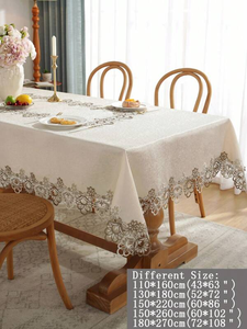 <span class=keywords><strong>Nappe</strong></span> de table carrée vintage <span class=keywords><strong>en</strong></span> dentelle européenne imprimée, plusieurs tailles pour les restaurants et la décoration de la salle à manger à domicile - Product Image 2
