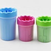 9*10 CM chiens chat pied lavage tasse animaux patte Massage tasse 100 pièces/carton doux Silicone brosse lavage tasse pour chien chats